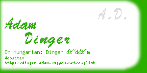 adam dinger business card